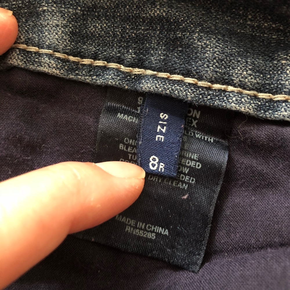 Express Low Waist Straight Leg Jeans Size 8R - Picture 5 of 7